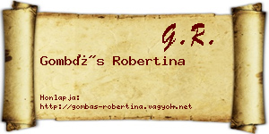 Gombás Robertina névjegykártya